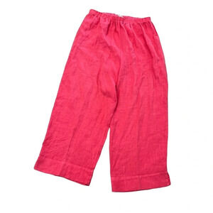 Hot Cotton Marc Ware 100% Linen Pull On Pants Dark Pink Large